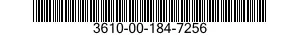 3610-00-184-7256  3610001847256 001847256