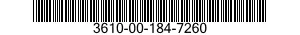 3610-00-184-7260  3610001847260 001847260