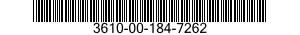 3610-00-184-7262  3610001847262 001847262