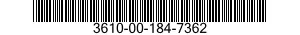 3610-00-184-7362  3610001847362 001847362