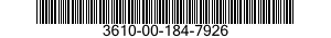 3610-00-184-7926  3610001847926 001847926