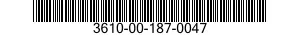 3610-00-187-0047  3610001870047 001870047