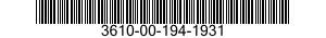 3610-00-194-1931  3610001941931 001941931