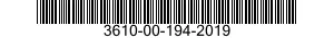 3610-00-194-2019  3610001942019 001942019