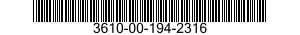 3610-00-194-2316  3610001942316 001942316