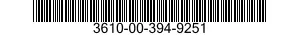 3610-00-394-9251  3610003949251 003949251