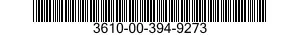 3610-00-394-9273  3610003949273 003949273