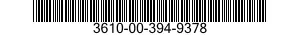 3610-00-394-9378  3610003949378 003949378