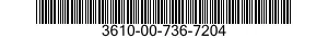 3610-00-736-7204  3610007367204 007367204