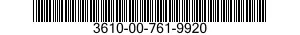 3610-00-761-9920  3610007619920 007619920