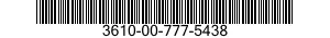 3610-00-777-5438  3610007775438 007775438