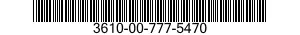 3610-00-777-5470 KEY,SOCKET HEAD SCREW 3610007775470 007775470