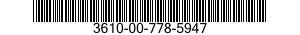 3610-00-778-5947  3610007785947 007785947