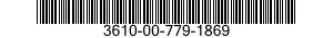 3610-00-779-1869 LEVER,CAM,PUSH BACK 3610007791869 007791869