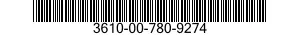 3610-00-780-9274  3610007809274 007809274