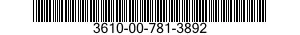 3610-00-781-3892  3610007813892 007813892