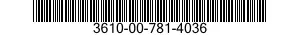 3610-00-781-4036  3610007814036 007814036