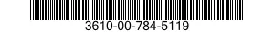 3610-00-784-5119  3610007845119 007845119