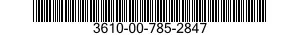 3610-00-785-2847  3610007852847 007852847