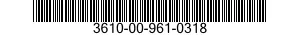 3610-00-961-0318  3610009610318 009610318