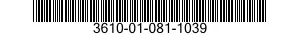 3610-01-081-1039 KEYBOARD MACHINE,MONOTYPE 3610010811039 010811039