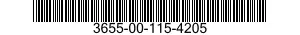3655-00-115-4205  3655001154205 001154205