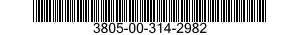 3805-00-314-2982  3805003142982 003142982
