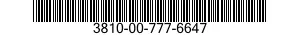 3810-00-777-6647  3810007776647 007776647
