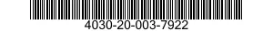 4030-20-003-7922 CLAMP,WIRE ROPE,BOLTED 4030200037922 200037922