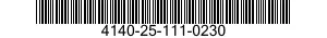 4140-25-111-0230  4140251110230 251110230