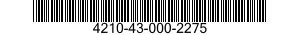 4210-43-000-2275 HOSE ASSEMBLY,NONMETALLIC,FIRE FIGHTING 4210430002275 430002275