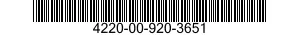 4220-00-920-3651 INFLATION ASSEMBLY 4220009203651 009203651