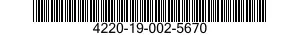 4220-19-002-5670 JACKET,DIVER'S SUIT 4220190025670 190025670