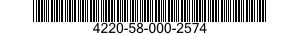 4220-58-000-2574 UNDERWEAR,DIVER'S DRY SUIT 4220580002574 580002574