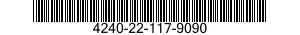 4240-22-117-9090 FILTER,RESPIRATOR,AIR FILTERING 4240221179090 221179090