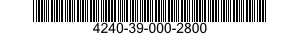 4240-39-000-2800 CARTRIDGE,RESPIRATOR,AIR FILTERING 4240390002800 390002800