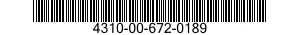 4310-00-672-0189  4310006720189 006720189