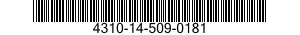 4310-14-509-0181 PLATE,VALVE STOP 4310145090181 145090181