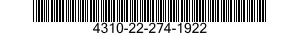 4310-22-274-1922 PIN,PISTON 4310222741922 222741922