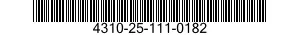 4310-25-111-0182  4310251110182 251110182