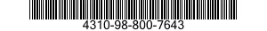 4310-98-800-7643  4310988007643 988007643