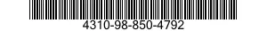 4310-98-850-4792  4310988504792 988504792