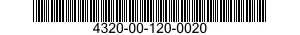 4320-00-120-0020 SLEEVE,SHAFT,PUMP 4320001200020 001200020