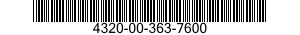 4320-00-363-7600  4320003637600 003637600