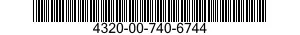 4320-00-740-6744 SLEEVE,SHAFT,PUMP 4320007406744 007406744