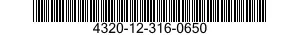 4320-12-316-0650 PUMP,AXIAL PISTONS 4320123160650 123160650