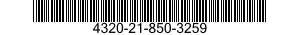 4320-21-850-3259  4320218503259 218503259