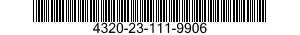 4320-23-111-9906 SLEEVE, SHAFT,PUMP 4320231119906 231119906