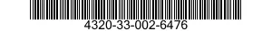 4320-33-002-6476 SHAFT,TRANSMISSION,PUMP 4320330026476 330026476