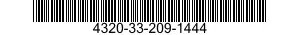 4320-33-209-1444 SHAFT,TRANSMISSION,PUMP 4320332091444 332091444